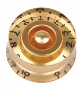 Speed knob, gold with black numbers