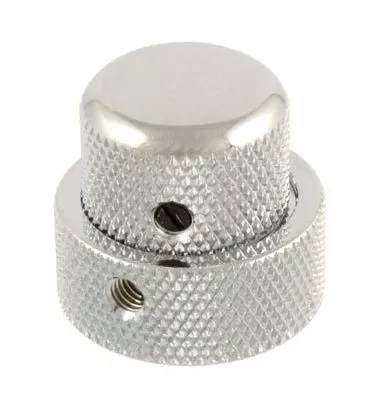 Concentric Stacked knob, chrome metal
