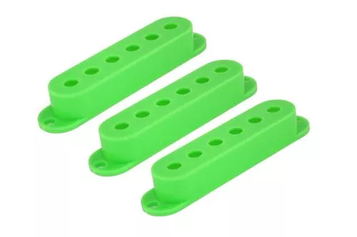 Allparts Pick up cover green, Single coil start set of 3 pcs.