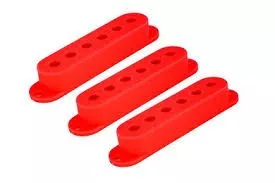 Allparts Pick up cover red, Single coil start set of 3 pcs.