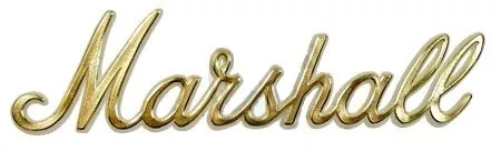 Marshall Logo, blanco gold face 15 cm