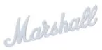 Velké plastové logo Marshall, bílé 27cm