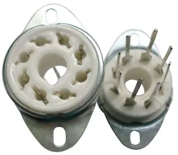 Podstawka lampowa, ceramiczna, octal 8 pin druk (PCB)