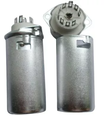 9-pin tube socket solder lugs, with skirt + shield