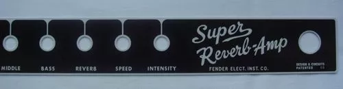 Fender faceplate / front panel for Super Reverb blackface