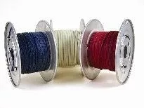 vintage cloth wire, awg 22, solid red