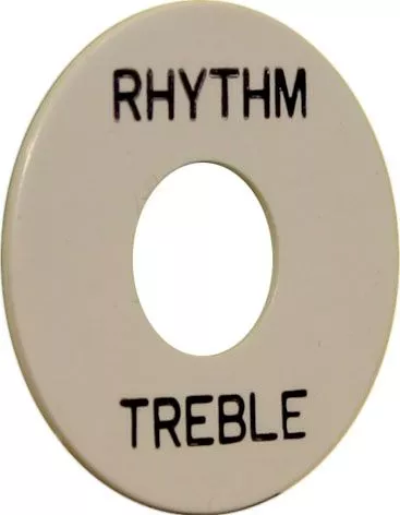 Rhythm/treble plate, white