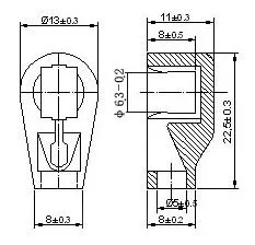 GRID/PLATE CAP, CERAMIC FOR EL519 / EL504