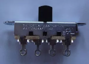 Switchcraft interruptor deslizante DP3T on-on-on