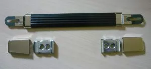 Marshall / Hiwatt style Verstärkergriff, silber hardware