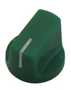 Műanyag Control forgatógomb mutatóval, zöld