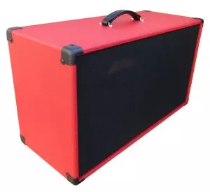 Marshall style Lautsprecherbox Leergehäuse 2x12 - red levant tolex
