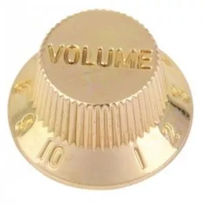 Strat volume knob, gold