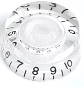 Speed knob, transparent with black numbers