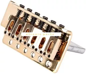 stratocaster style tremolo with 6 holes, gold