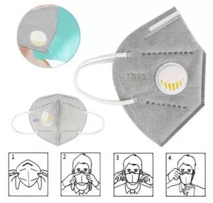 Ústní maska, respirátorová rou¨ka, s dýchací chlopní FFP2 KN95