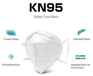 Máscara bucal, máscara de respirador KN95 5 pcs.
