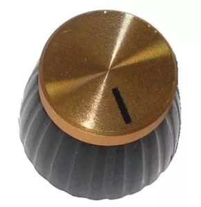 Marshall push on knob without screw, gold cap