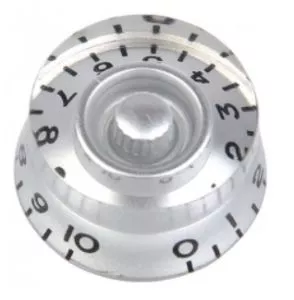 Speed knob, transparent/silver with black numbers