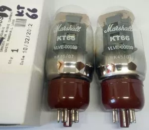 KT66 Shuguang matched pair with white Marshall logo