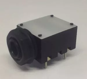 Mono tin jack 4 pin PCB, plastica con interruttore