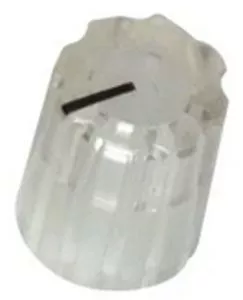 plastico Botón con el borde festoneado, transparente