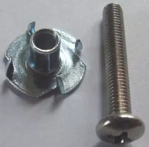 stainless speaker mounting screws with t-nuts, 1-1/4