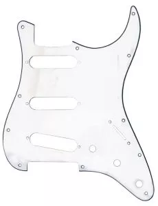 3 vrstvý pickguard pro elektrickou kytaru STRAT 3 SC Bílý