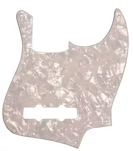 Pickguard Jazz Bass style, 3 ply, white pearl