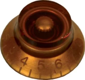 Gałka na potencjometr, plastikowa (typ Bell) - złota,