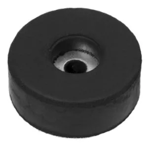 Gummi Verstärkerfuß, 38 x 15 mm, schwarz