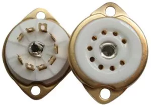 9-pin gold plated ceramic tube socket