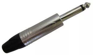Jack plug 6,3 mm with metal body, mono