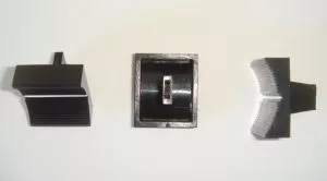 Botón de deslizante potenciómetro, negro/con línea blanco
