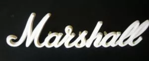 Marshall Logo, nameplate, cream 15cm